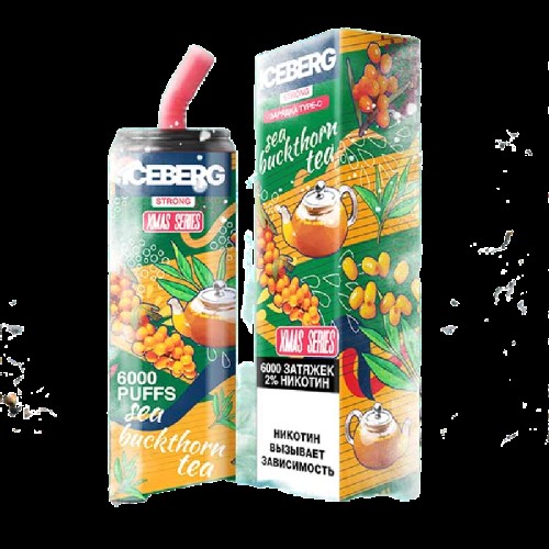 Электронная сигарета ICEBERG XXL 6000 Облепиховый Чай